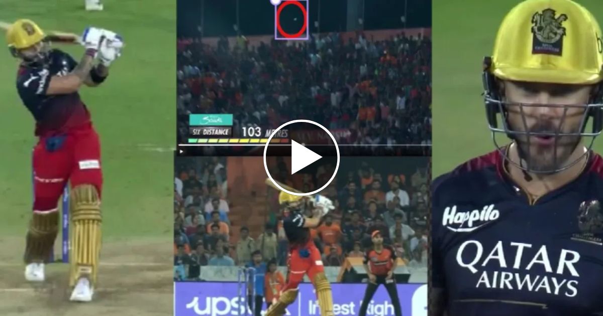 Kohli's 103 meter six left everyone stunned