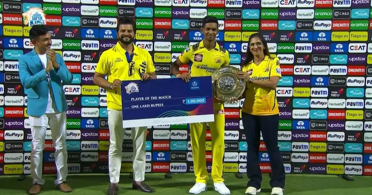 MATHEESHA PATHIRANA MAN OF THE MATCH