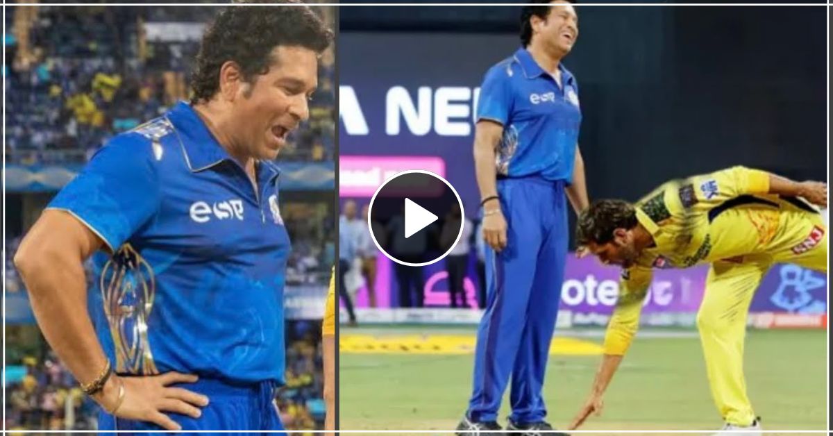 Mahi fell at the feet of Sachin Tendulkar