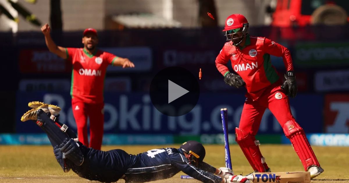 Scotland won the match by beating Oman with a fiery century from Brandon McMullen