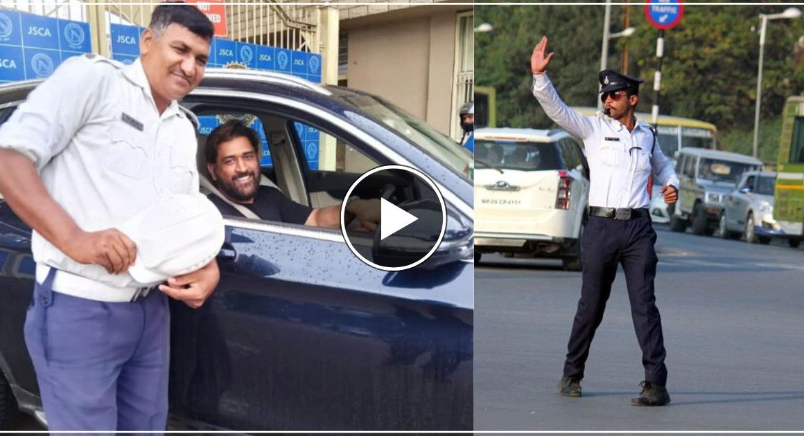 Police stopped Dhoni's car at the intersection, know what was the reason